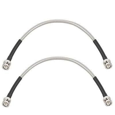 XRDS -RF BNC Male to BNC Male Cable 1FT 2PCS, RG58 Coaxial Cable, Solid Copper Core, Double Shielded Low Loss RF Cable for CCTV, Video, Radio, Oscilloscope, Test Equipment