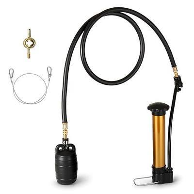 2 Inch Inflatable Pipe Plug, Sewer Test Ball Pipe Test Plug with Pump | 39.4" Extension Hose, PVC-Coated Steel Safety Cable & Valve Tool for Plumbing Pressure Testing and Drain Blocking