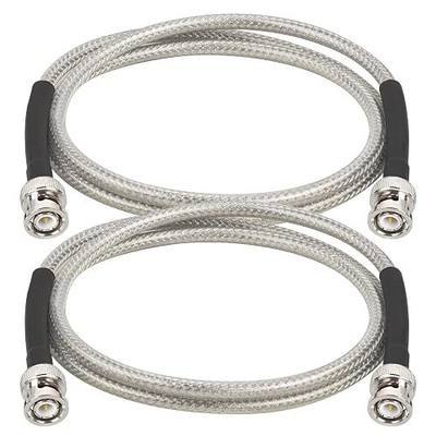 XRDS -RF BNC Male to BNC Male Cable 3FT 2PCS, RG58 Coaxial Cable, Solid Copper Core, Double Shielded Low Loss RF Cable for CCTV, Video, Radio, Oscilloscope, Test Equipment