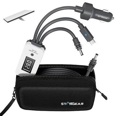 Starlink Mini Cable 10FT/3M, 3 in 1 Cable with Digital Voltage Display & On/Off Switch, 140W+ PD Supply USB C/Car Adapter/DC to DC Starlink Mini Power Cable, Mini Accessories for Power Supply