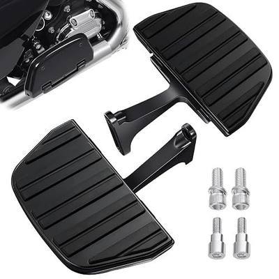 Motorcycle Passenger Floorboard Footboard with Mount Bracket Kit Compatible with Harley Davidson Touring Road King Street Glide Road Glide Electra Glide 1993-2024 Streamline, Black