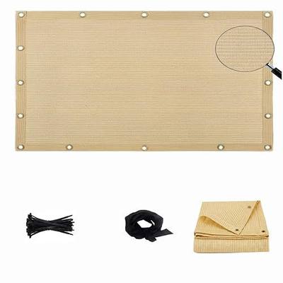 90% Sun Shade Cloth 6x8FT Heavy Duty Shade Cover Grommets | Great For Pergola, Carport, Canopy, Balcony, Pool, Greenhouse, Chicken Coop, Pet House, Camping, Privacy Screen, Beige
