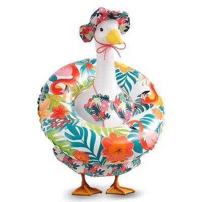 Hawaiian Porch Goose Outfits, 23 Inch Bikini Porch Goose Summer Outfit, Goose Clothes for Cement Goose Outdoor Garden Yard Decor
