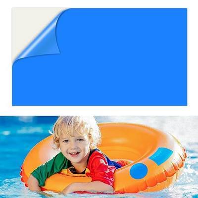 TPU Pool Patch Repair Kit for In-Ground & Above-Ground Pools, Self-Adhesive Pool Liner Patch for Bounce House, Pool, Tent, Canopy, Pool Floats, Air Bed Mattress (1.37 x 2.16 ft)