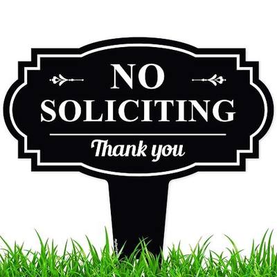 No Soliciting Sign For House, No Soliciting Yard Sign, 11x11 Inches, Rust Free ACM, Fade Resistant, Made in USA by My Sign Center