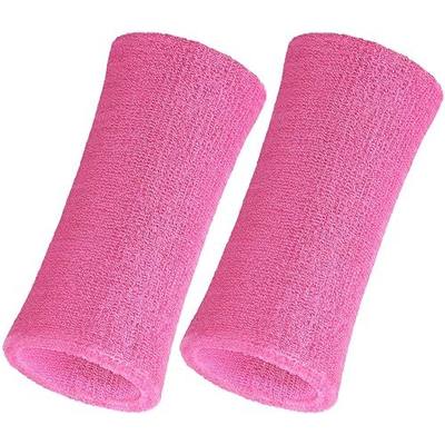 WILLBOND 2 Pcs 6 Inch Wrist Sweatbands for Men and Women, Moisture Athletic Cotton Sweatband for Tennis, Basketball, Running
