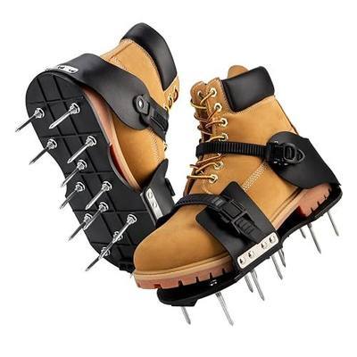 Lawn Aerator Shoes - 13 Pre-Installed 2-Inch Solid Metal Spikes, Aeration Shoes for Lawn, Lightweight Reinforced Nylon Sole, Quick-Release Buckles