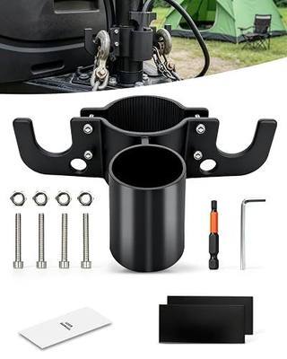 Alumium Trailer Chain Organizer with 7-Way Plug Trailer Towing Chain Holder | Heavy-Duty Utility Trailer Plug and Chain Holders Towing Accessories Rust-Proof, Easy to Install