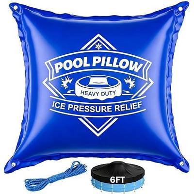 EPN 6 x 6Ft Pool Pillows for Above Ground Pools, Pool Cover Air Pillow | 0.5mm Thick Pool Closing Kit for Winter, Cold-Resistant & Ice Pressure Relief, Above Ground Pool Accessories, Rope Included