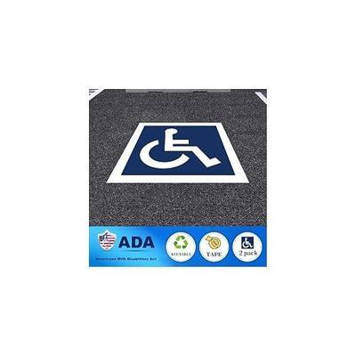 2-Pack, 36"x36" Handicap Parking Stencil, ADA Compliant | Handicap Stencil for Parking Lot, Reusable Roll-Up Waterproof Parking Lot Stencils for Asphalt, Concrete