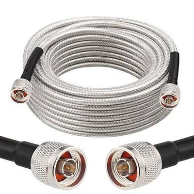 MOOKEERF RG8X N Male to N Male Cable 35FT,Ultra Low Loss N Cable 50 ohm RG8X Stranded Core for WiFi Router,Amplifier,Antenna,Signal Booster Use