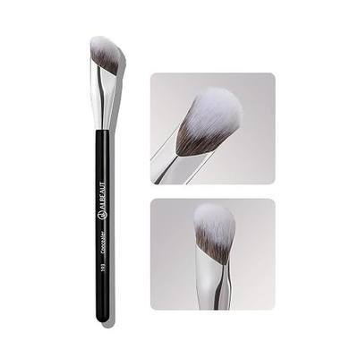 Albeaut Concealer Brush Under Eye, Finger-tip Bristle for Under Eye Dark Circle, Work With Liquid Cream Concealer/Brightener/Color Corrector(193 Concealer Brush Black)