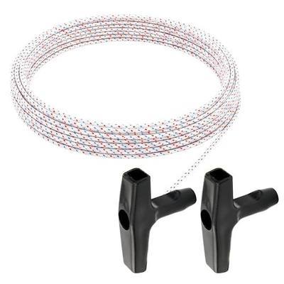 50 ft Recoil Start Rope, High Strength Nylon Pull Cord Rope Replacement for Chainsaws, Lawn Mowers, Generator, Small Engines with 2 Universal Handles, Compatible with Husqvarna, STIHL