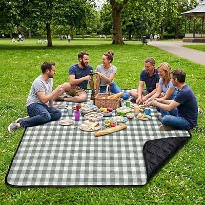 80"x 83" Extra Large Picnic Blanket Waterproof Sandproof, Foldable Outdoor Mat with Premium Canvas Strap for Beach