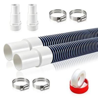1.5inch Pool Filter Hose Kit, 6 FT & 3 FT Pool Hoses for Above Ground Pools | 1-1/2 inch Pool Pump Hose Replacement Kit; Adapters & Clamps Included; Pool Pumps & Filter Systems; Windproof, Sun-resistant