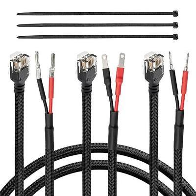 Radar Detector Hardwire Kit, RJ11 Braided Power Cord 16", Inline Fuse, Mirror Tap Power Cable Compatible with Uniden R3 R7 R8, Escort 9500ix, Cobra, Valentine One – Clean Install, 3 Pack
