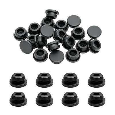 20PCS 3/8inch Rubber Hole Plugs for Round Holes, 10mm Black Rubber Plug DD044-10B