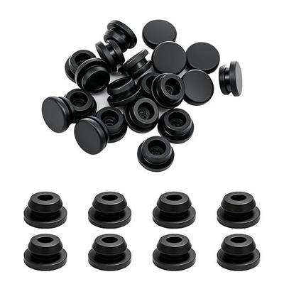 20PCS 5/16inch Silicone Hole Plug Rubber Plugs for Holes, 8mm Rubber Plug Black DD044-8B