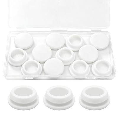 12PCS 1inch Rubber Plug White, 25mm Silicone Plugs for Round Holes DD044-25W