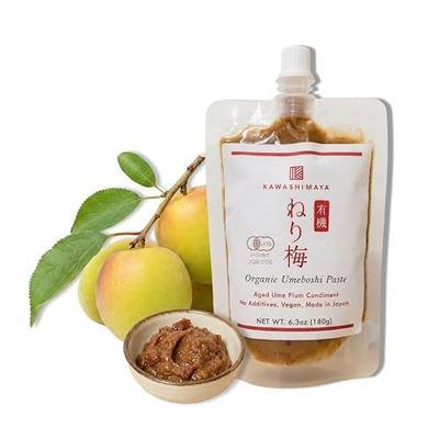Kawashimaya Organic Umeboshi Paste 6.3 oz 180gr - Pickled Kishu Nanko Ume Paste, Vegan Friendly, No Additives, No Allergen, Made in Japan