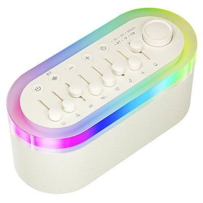 White Noise Sound Machine for Sleep with 255+ Mixable Sounds & Bluetooth | 3-in-1 Portable Sound Machine, 9 Color Adjustable Night Light, Automatic Timing & Rechargeable Battery for Adults Kids