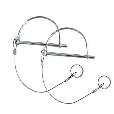 2 Pack 1/4in Trailer Hitch Pin with Anti-Loss Cable – 4 Inch Long Coupler Safety Pin with Lanyard, Solid Steel Retaining Pin Replacement for for Trailer, Truck, Boat, Lawn Equipment, Farm Machinery