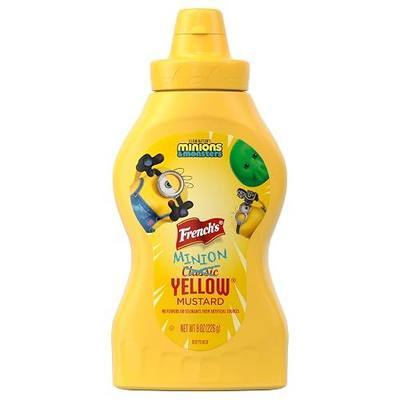 French’s Minion Yellow Mustard, No Flavors or Colorants From Artificial Sources, Limited Edition Offering While Supplies Last, Hot Dogs, Pretzel Dip, Hamburgers, Chicken Nuggets, Dipping Sauce, 8 oz