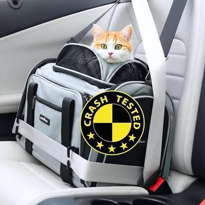 Crash-Tested Top Side Expandable Cat Carrier for Crash Protection | 2-in-1 Crash-Tested Small Dog Car Seat & Portable Pet Carrier | CPS Certified for Crash Protection & Safe Pet Travel