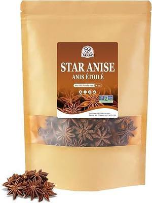 52USA NON-GMO Whole Chinese Star Anise, 4 Ounce, All Natural Spice, Anis Estrella, Dried Spice Pods, Star Anise Whole Ideal for Cooking Tea Baking & Seasoning, Anis Estrellado, Stars Anise Seeds