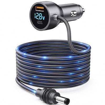 Starlink Mini Car Charger,Starlink Mini Car Adapter, 3-in-1 DC Power Cable with 12V-48V Cigarette Lighter Adapter,PD 30W + USB-A 30W + DC 72W Car Power Supply for Trucks, RVs, Boats(16.5Ft)