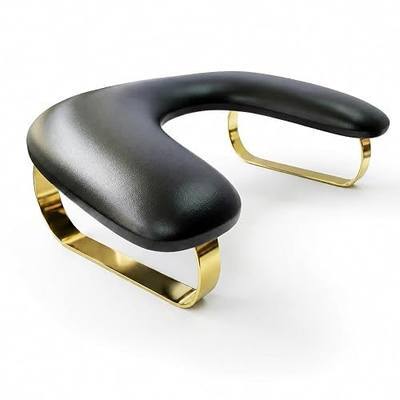 U-Shaped Nail Arm Rest for Nails Tech, Heavy-Duty Stainless Steel Frame, Premium Microfiber Leather Nail Hand Rest, Non-Slip Nail Rest Fits Most Standard Nail Lamps for Professional Nail Services