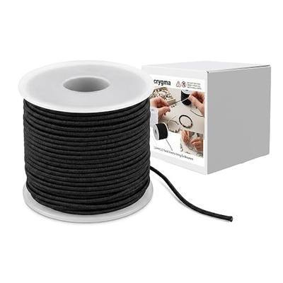 1.5mm Black Nylon Elastic Beading Cord, 110 Yards Stretch String | Stretchy Beading String Perfect for Beading, Bracelets, Necklaces, Wind Chimes and Handmade DIY Jewelry Crafting