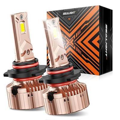 SEALIGHT 9012 Bulb, 84,000LM 900% Super Brightness, 6000K Cool White Light Bulbs with 25000RPM Cooling Fan, Plug and Play, 10-Year Extended Lifespan IP68 Waterproof, Pack of 2