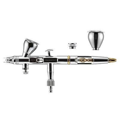 Airbrush 0.2mm, Ultra Fine Detail Airbrush Kit with Front Airflow Adjustment & 3 Sizes Mirror Paint Cups