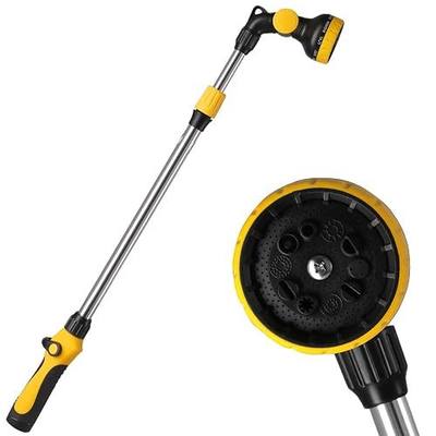 Watering Wand Leak Proof,26-32 Inch Adjustable Aluminum Alloy Tube with Rubber Handle High Water Flow No Leaking Ideal Watering Wand for Garden Hose Suitable for Watering Plants and Lawn Cleaning