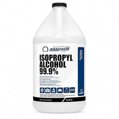 Nanoskin Isopropyl Alcohol 99.9% (IPA) 1 Gallon, High-Purity Technical Grade Alcohol Solvent, Fast-Evaporating Low-Residue Formula for Industrial & Laboratory Use