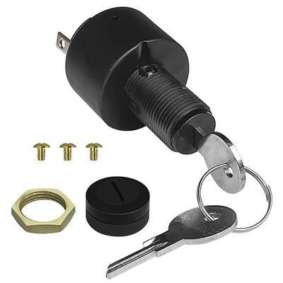 MP41030 Marine Ignition Switch Replacement for Sierra MP41030, Boat Key Starter Switch Off Run Start with Protective Rubber Cap and Brass Back Nut