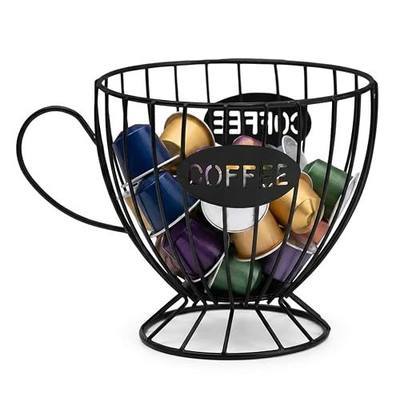 Coffee Pod Holder, Coffee Basket For Small Space Storage Solution, Black