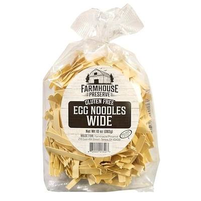 Gluten Free Wide Egg Noodles – Farmhouse Preserve Double Egg Yolk Amish Noodles, Chicken Noodle Soup, Stroganoff, Casseroles, Sheet-Cut, Rice Flour Pasta, 10 oz