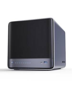 MINISFORUM N5 Air 5-Bay Desktop NAS with up to 174TB Storage, AMD Ryzen 7 255 (8C/16T) CPU, 16GB DDR5 RAM (up to 96GB), 64GB SSD, 1x 10GbE, 1x 5GbE, 2X USB4 (8K), HDMI 8K, OCuLink, 3X M.2 Slots