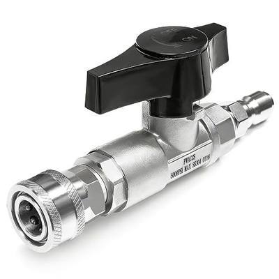 PWACCS Ball Valve Pressure Washer, 3/8" Quick Connect Shut Off Valve | Stainless Steel, for Power Washer Hose, DN10 Shutoff Ball Valve, High Pressure Wash, 5000 PSI
