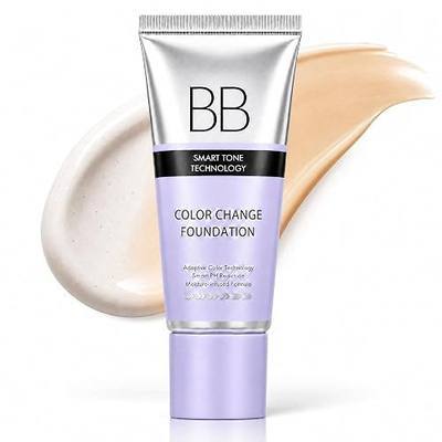 BB Cream, Smart PH Reactance BB Cream Tinted Moisturizer Long Wear, Skin Care Protection Concealer Adaptive Color Change Foundation, Face Makeup for Perfect Cover Finish 1.23 oz, 01 Natural