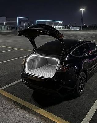Trunk LED Strip for Tesla Model 3 Highland 2024-2026 Ambient Led Trunk Lights for 2026 Tesla Model 3 Highland Flexible Silicone Waterproof Interior Lighting Bar Easy Installation Ultra-Low Power Use