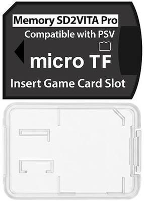 Black SD2Vita 6.0 Ultimate PS Vita Memory Card Adapter, PS Vita Micro SD Adapter Compatible with PSV 1000/2000/PSTV FW 3.60 HENkaku Enso System