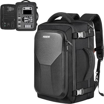 PEKREWS Case for DJI Mini 5 Pro, Carry On Bag for RC 2, RC-N3 Controller | Fits 17.3 Inch Laptop, 40L Travel Backpack, Waterproof Hard Backpack for DJI Mini 5 Pro Fly More Combo Drone Accessories