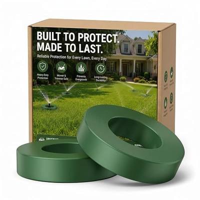 Yaomiao 8 Pieces Sprinkler Donut Guards Sprinkler Head Protector for Lawn 6.3 Inch Diameter Green Donut Nylon Rings Reduce Damage from Cars and Lawn Mowers