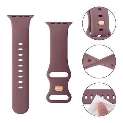 Vancle Band Compatible with Apple Watch Bands 40mm 38mm 41mm 44mm 45mm 42mm 49mm Women Men, Soft Waterproof Replacement Sport Silicone Strap for iWatch Bands Series 10 9 8 7 6 5 4 3 2 1 SE Ultra