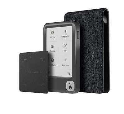 Ledger Crypto Starter Pack - Ledger Nano Gen5 - Crypto Wallet | Protective Magnet Folio, private Recovery Key, designer clip-on Badge included