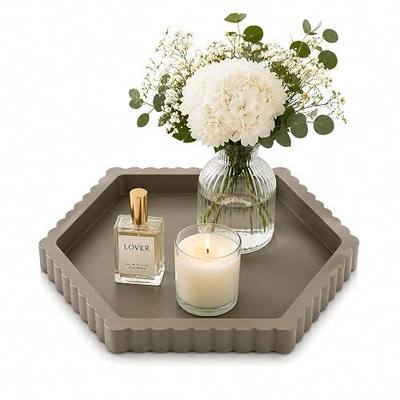 Decorative Tray for Decor Coffee Table Tray for Living Room Hexagon Tray for Home Decor Coffee Table Decor Centerpiece Modern Minimalist Centerpiece