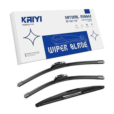 KAIYI 3 Windshield wipers Compatible with Honda Pilot 2016-2022 | Premium KAIYI Automotive Wiper Set,3 Pack with Front 26"/24" & Rear 14",All Weather Windshield Replacement Blades for My Car